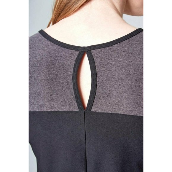 MONDETTA Women Tank Dress Performance + Luxury Black/Charcoal Fit Flare - Picture 5 of 9
